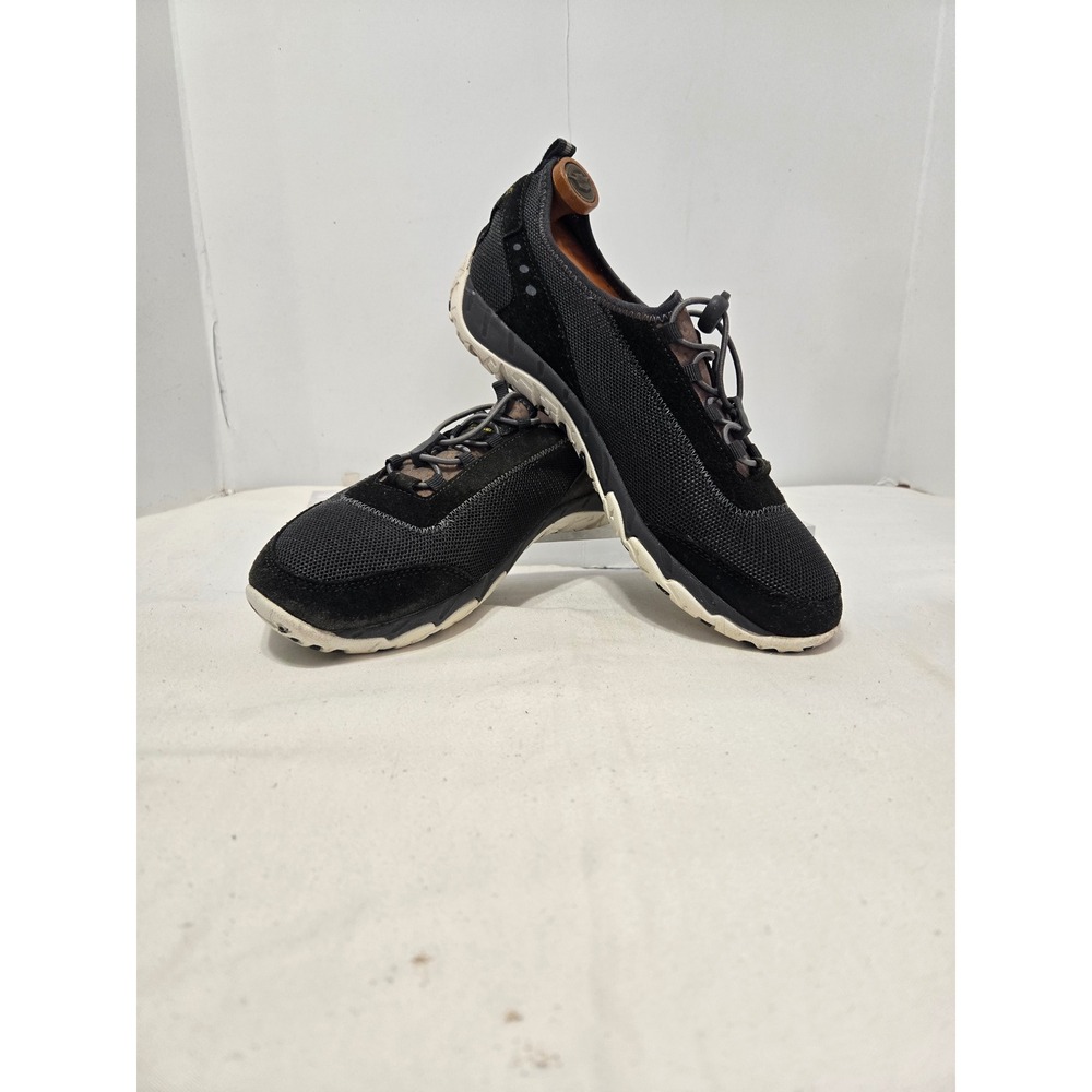 Worldwide Sportsman Mens Black Mesh Leather Water Shoes Bungee Lace Size 9
